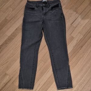 LOFT Dark Gray Skinny Ankle Jeans